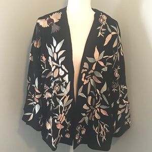 Embroidered kimono jacket from Zara, Size Medium